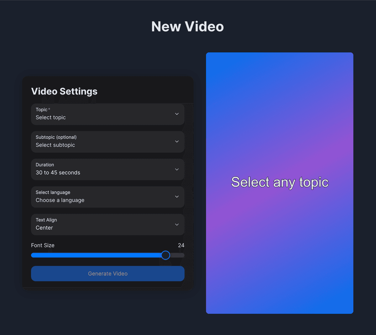 Step 2: Configure Video Settings